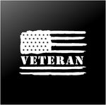 US Army Veteran Distressed American Flag Vinyl Decal Car Truck Window Sticker