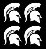 Michigan State Spartans Team Vinyl Decal Window Cup set of 4 small Stickers