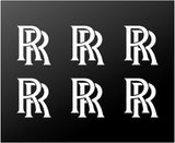 Rolls Royce Logo Vinyl Decals Phone Laptop Dash Small 1.5" Stickers Set of 6