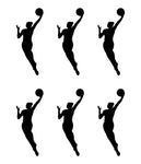 Small WNBA Vinyl Decals Phone Laptop Small Stickers WNBA  Set of 6