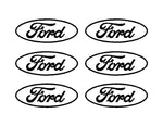 Ford Logo Vinyl Decals Stickers Set of 6
