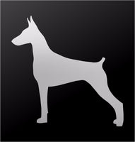 Doberman Pinscher Vinyl Decal Car Window Laptop Dog Breed Silhouette Sticker
