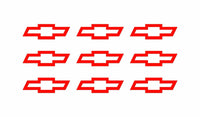 9 Chevy Bowtie Small Vinyl Decals Phone Dashboard Mirror Chevrolet Stickers