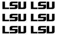 LSU Louisiana State Football NFL Vinyl Decals cup phone small Stickers Set of 6