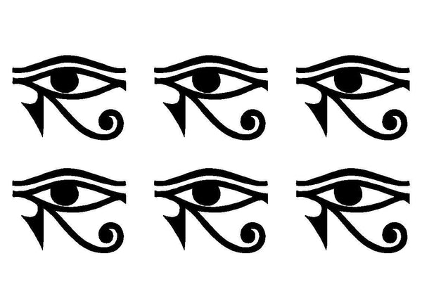 Small EYE OF RA HORUS Egyptian God Quote Vinyl Decal Phone sticker set of 6