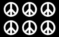 small Peace Symbol Vinyl Decals Phone set of 6 Peace sign Stickers Sheet