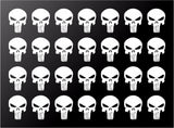 The Punisher Small 1.5", 2",3"  Skull Vinyl Decals Phone Helmet Stickers Sheet