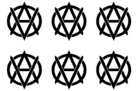 Small Anarchy Vegan Anarchist Vinyl Decal set of 6 Stickers