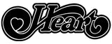 Heart band Logo Vinyl Decal Laptop Car Window Speaker Sticker