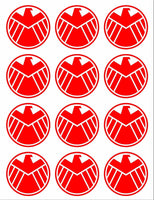 SHIELD Marvel's Agents of S.H.I.E.L.D. Set of 12 Vinyl Decals Stickers 1.5"