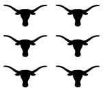 Texas Longhorns Football NFL Vinyl Decals cup phone small Stickers Set of 6