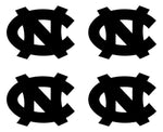 North Carolina Tar Heels Baseball Vinyl Decal Window cup set of 4 small Stickers