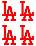 Los Angeles LA Dodger Logo Vinyl Decal Laptop Car Window set of 4 small Stickers