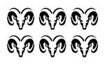 Dodge Ram Logo Car Symbol Vinyl Decals Phone Laptop Small 1.5" Stickers Set of 6