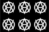 Small Anarchy Vegan Anarchist Vinyl Decal set of 6 Stickers