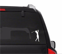 Lady Golfer Vinyl Decal Woman Golf Player Car Window Laptop Sticker