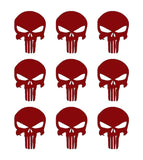 The Punisher Skull Vinyl Decals Phone Helmet Gun Mag 1" Stickers Set of 9
