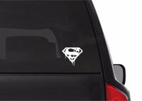 Dripping Melting Bloody Superman Symbol Vinyl Decal Car Window Superhero Sticker