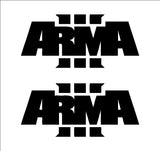 Arma III Logo Decals Arma 3 Vinyl Decals Car Window Laptop Stickers Set of 2