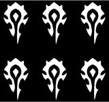 Small Horde symbol phone laptop Decal Sticker World of Warcraft WoW set of 6