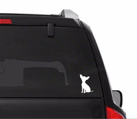 Teacup Chihuahua Vinyl Decal Car Window Laptop Dog Silhouette Sticker