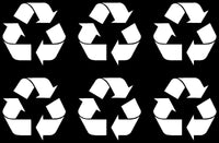 small set of 6 Recycle Logo Vinyl Decal Laptop Green Car Window phone Sticker