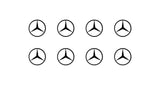 Mercedes Logo Vinyl Decals Phone Dashboard Mirror Laptop Small 1.5" Stickers