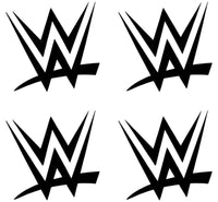 WWE Wrestling Logo Vinyl Decal Laptop Car Window small set of 4 small Stickers