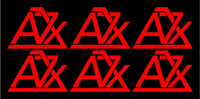Set of 6 small Avenged Sevenfold Logo Vinyl Decal Laptop A7X phone Sticker