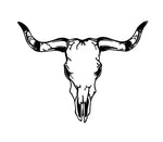 Bull Skull Vinyl Decal Car Truck Window Laptop Sticker