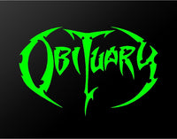 Obituary Death Metal Band Vinyl Decal Guitar Laptop Car Window Sticker