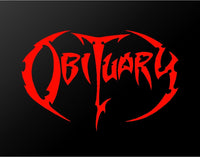 Obituary Death Metal Band Vinyl Decal Guitar Laptop Car Window Sticker