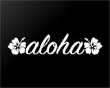 Aloha Hawaii Hibiscus Vinyl Decal Car Window Laptop Surf Sticker