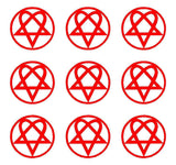 small Him Heartagram Sticker Decal Music Band Laptop Phone Stickers Sheet of 9