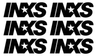set of 6 small INXS band Logo Vinyl Decal Laptop phone Speaker Sticker