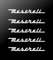 Set of 5 Maserati Vinyl Decals Car Interior Exterior Phone Laptop Stickers