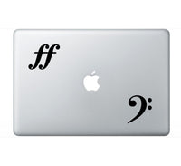Bass Clef Fortississimo Symbols Vinyl Decals Laptop Car Window Stickers