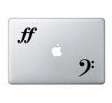 Bass Clef Fortississimo Symbols Vinyl Decals Laptop Car Window Stickers