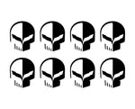 Corvette C7 Racing Jake Skull Vinyl Decals Small 1.5" Stickers Set of 8