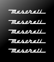Set of 5 Maserati Vinyl Decals Stickers