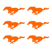 6 Ford Mustang Vinyl Decals GT Horse Pony Logo Small 2" Stickers