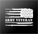 Army Veteran Reversed US Flag Vinyl Decal Car Truck Window Sticker